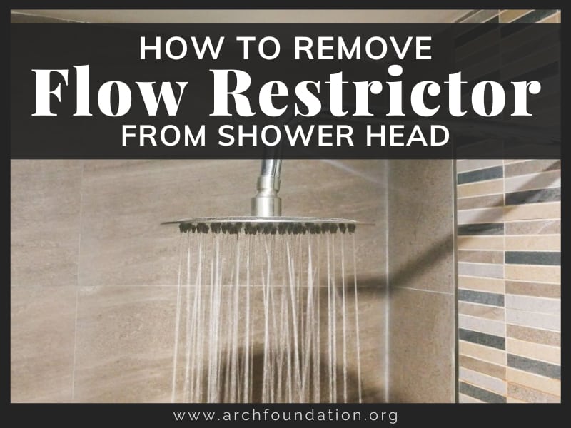 Remove Flow Restrictor From Shower Head