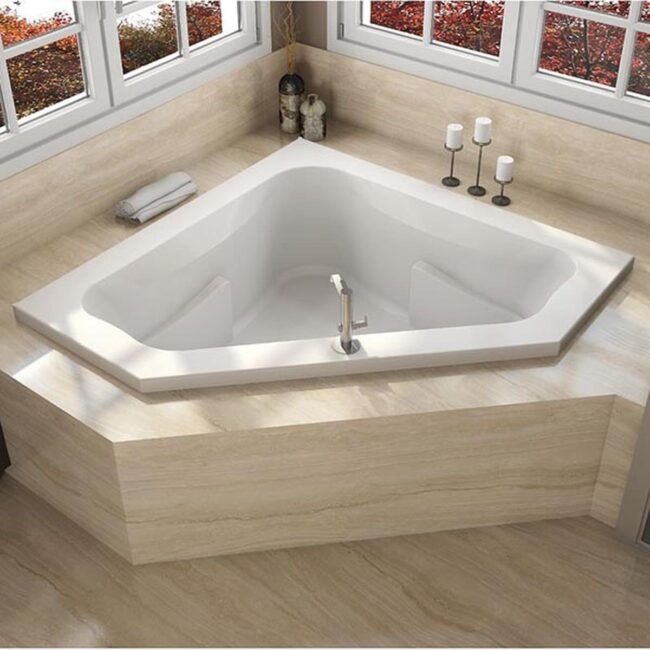 Make a Statement with a Stunning Corner Drop-in Tub