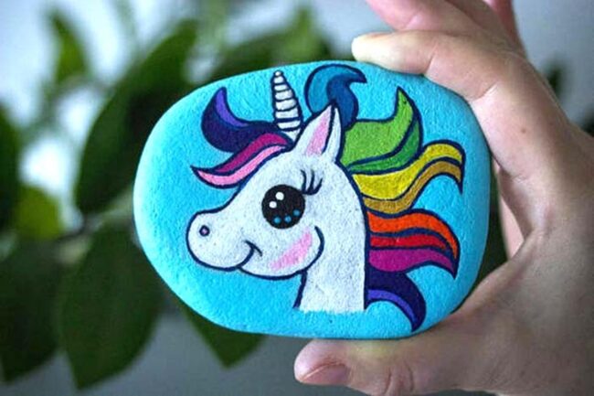 Unicorn Painted Rock