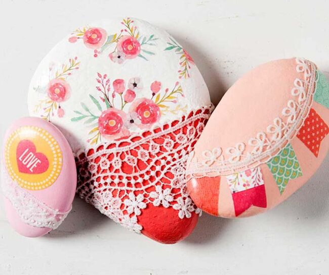 Decorative Decoupage Rocks