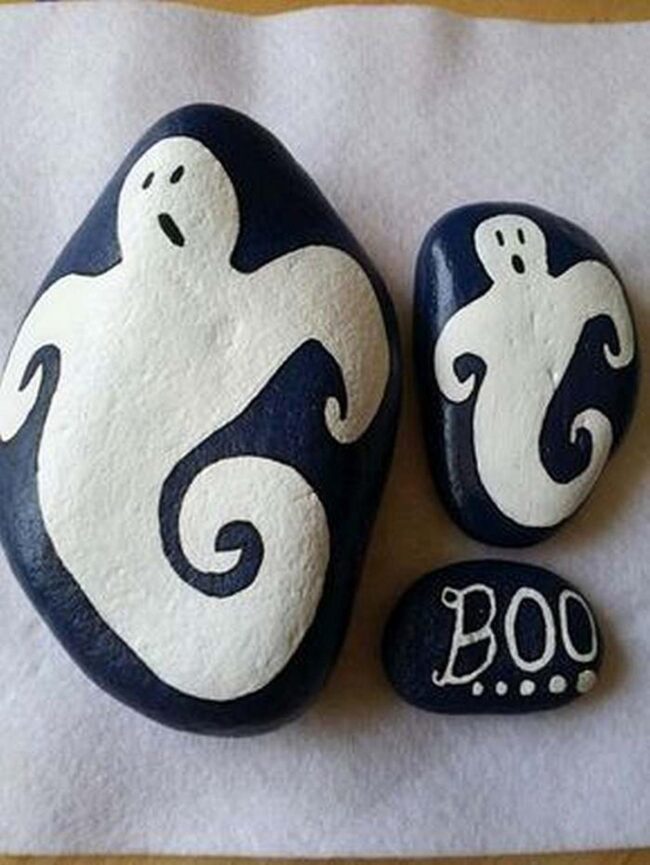 Ghost Painted Rocks