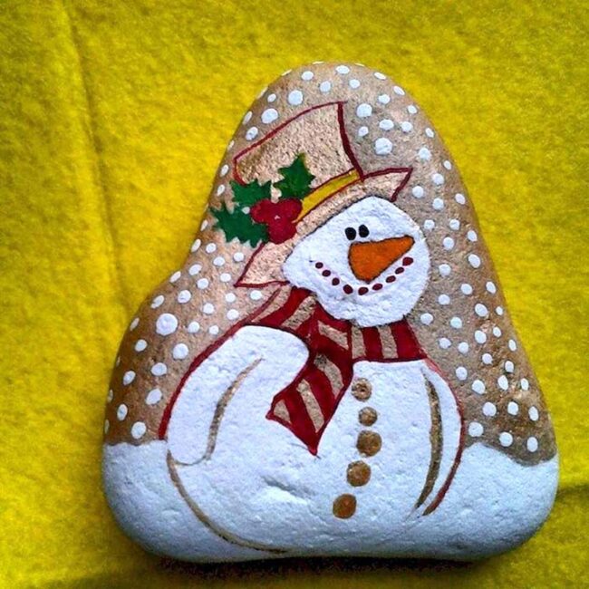 Snowman Holiday Rock