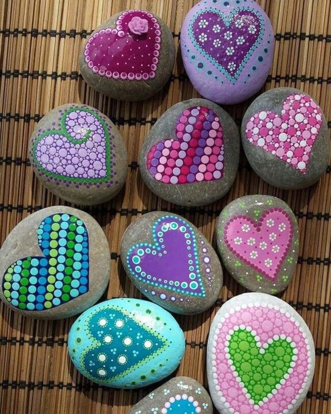 Heart Painted Rocks