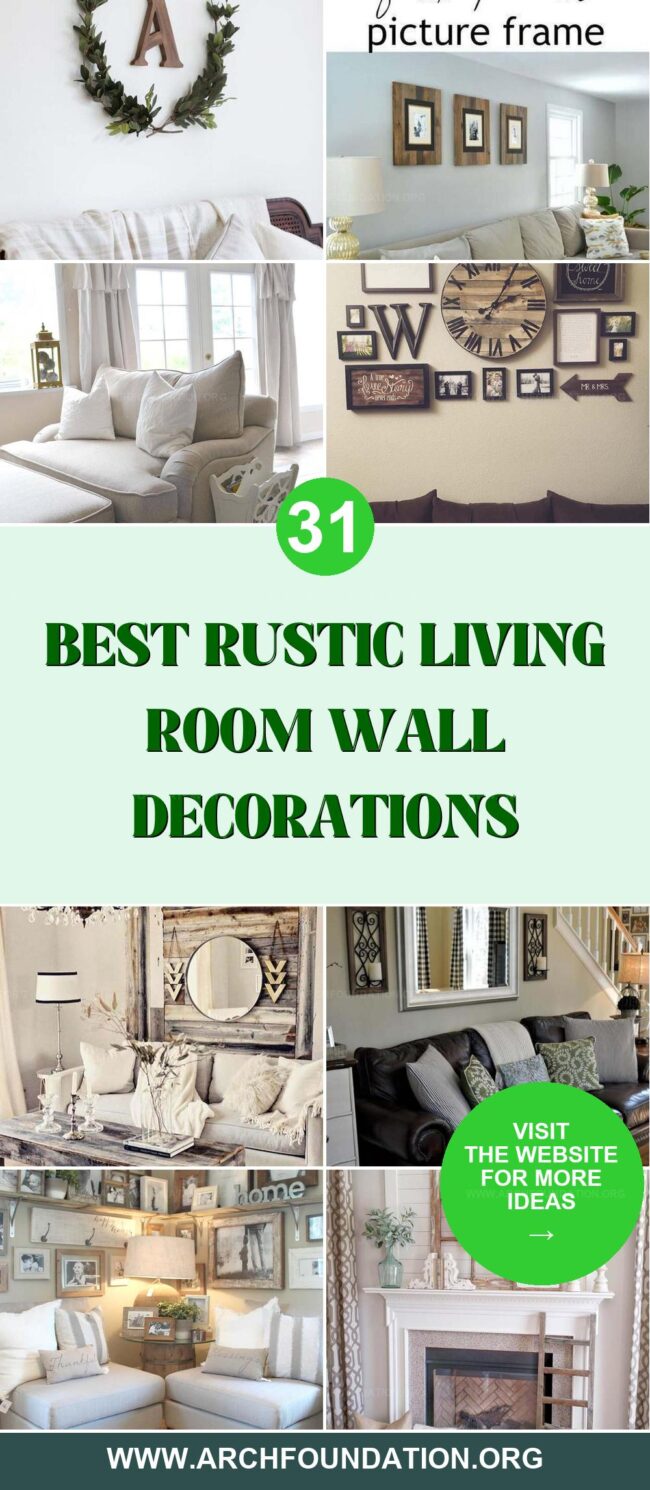 31 Rustic Wall Decor Ideas for a Beautiful Living Room