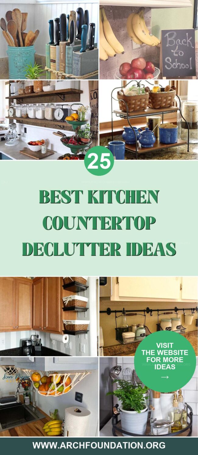 25 Brilliant Ways to Declutter Your Kitchen Countertop