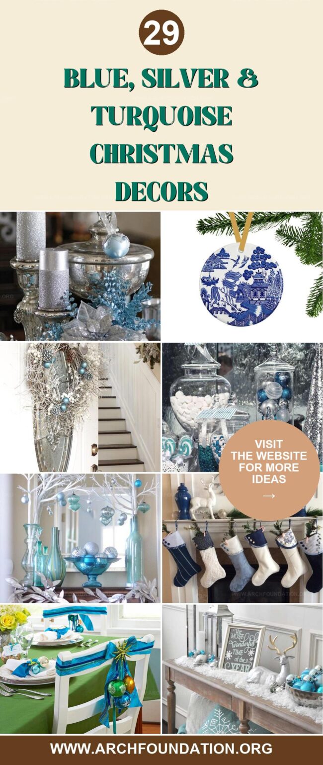 29 Blue, Silver, and Turquoise Christmas Decors