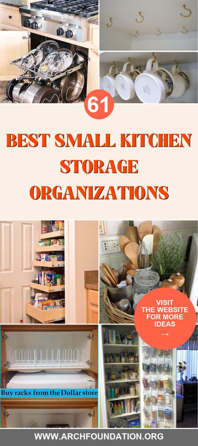 61 Ideal Small Kitchen Storage Organizations