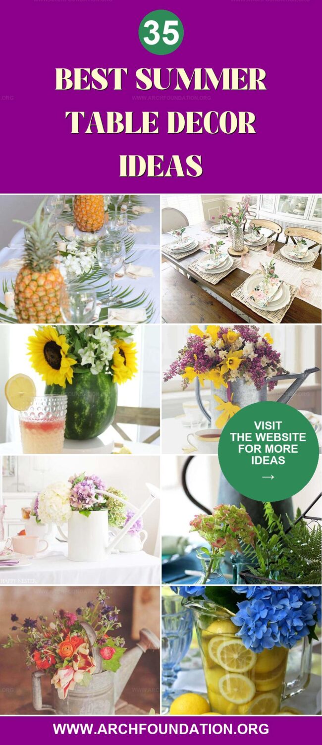 35 Bright Ideas for Summer Table Decorations at Home