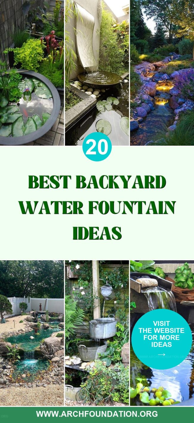 20 Stunning Backyard Water Fountain Designs