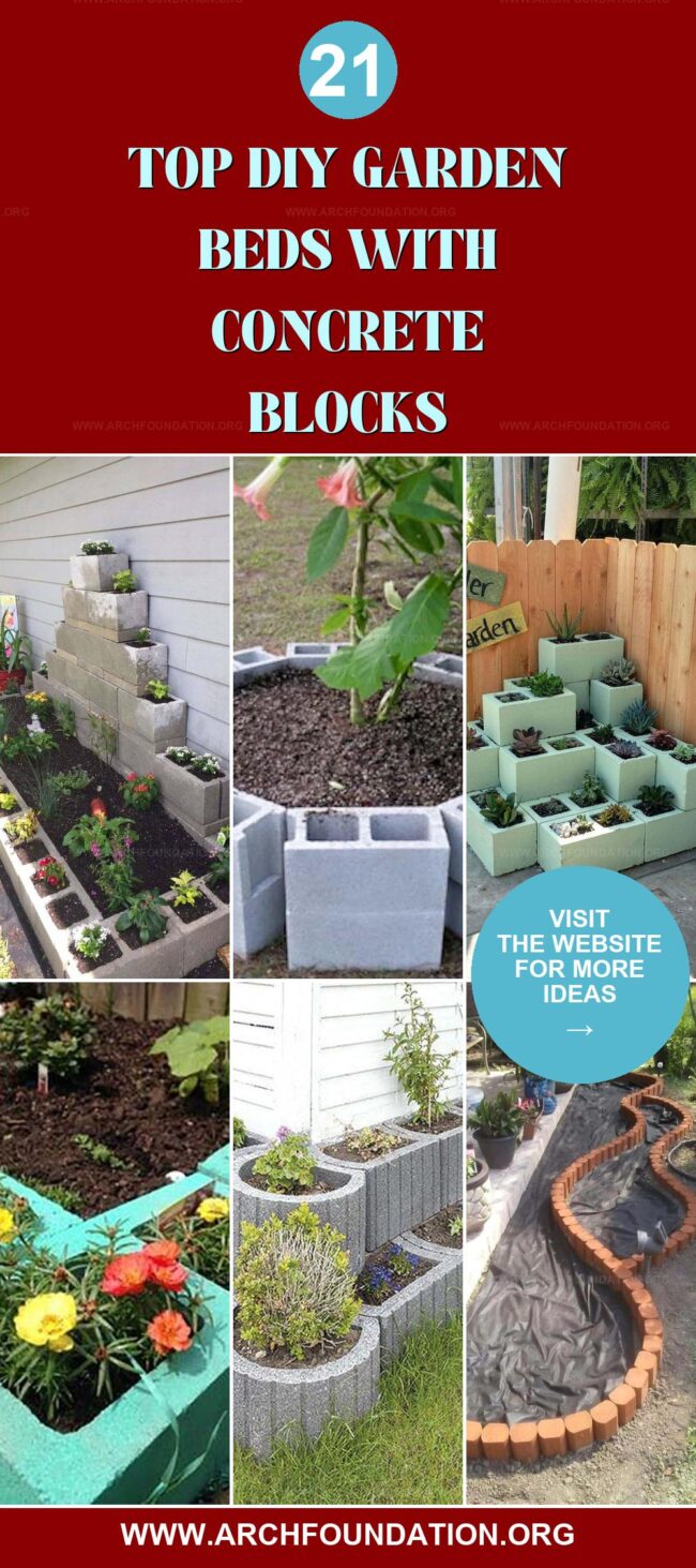 21 Best DIY Garden Beds with Concrete Blocks