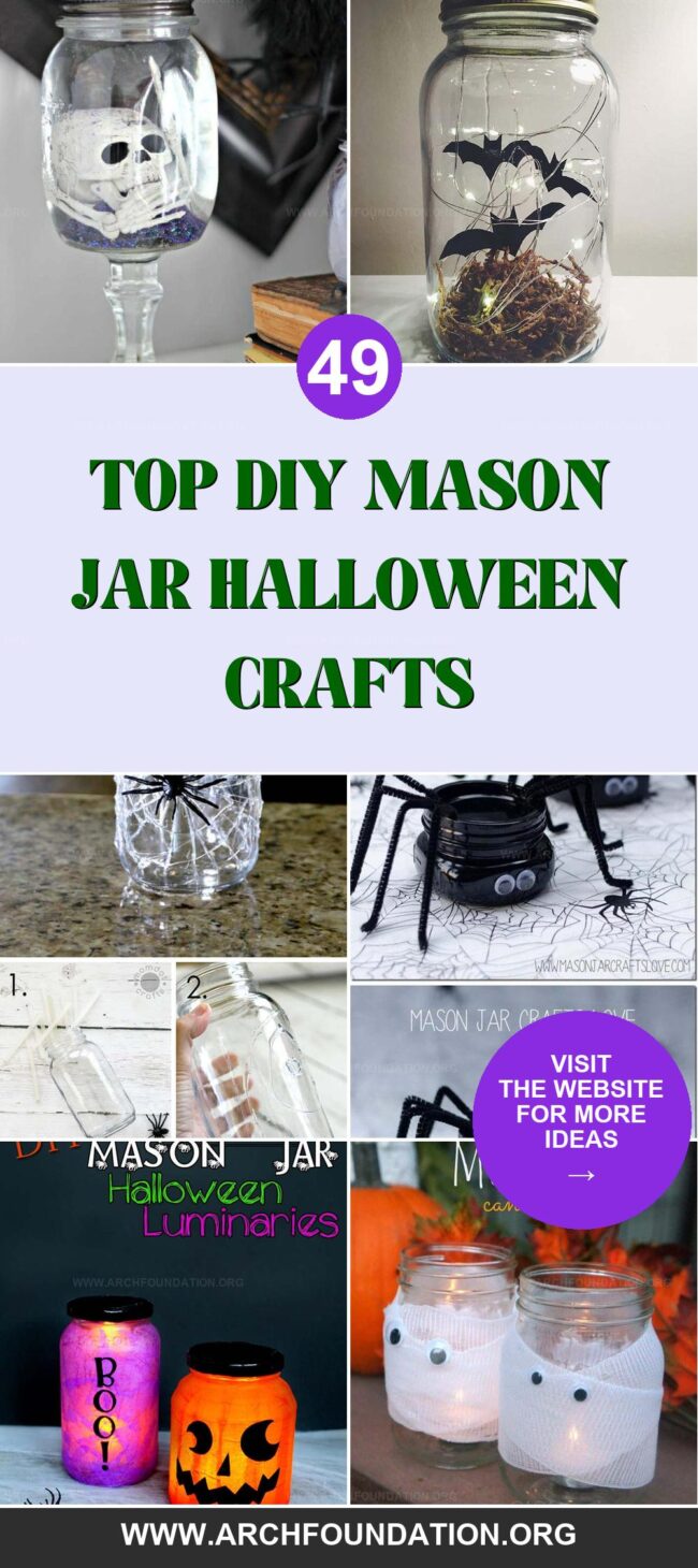 49 DIY Mason Jar Crafts for Halloween Fun