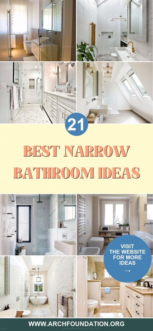 21 Innovative Narrow Bathroom Ideas for Small Spaces