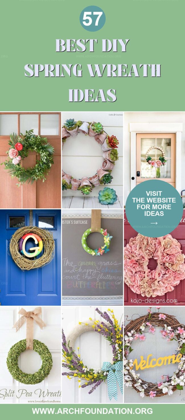 57 DIY Spring Wreaths to Refresh Your Door Decor