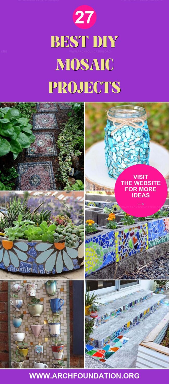 27 Gorgeous DIY Mosaic Projects to Beautify Your Outdoor Space