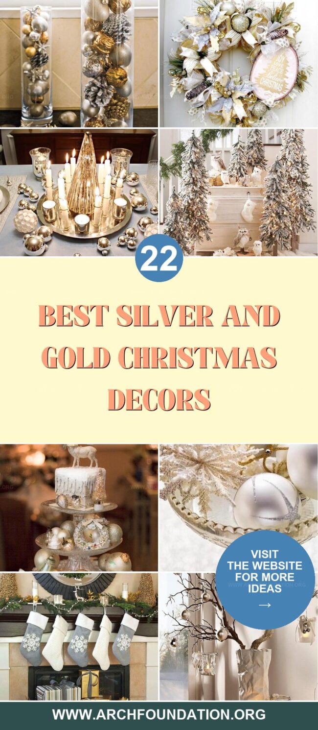 22 Sparkling Silver and Gold Christmas Decors for the Holidays