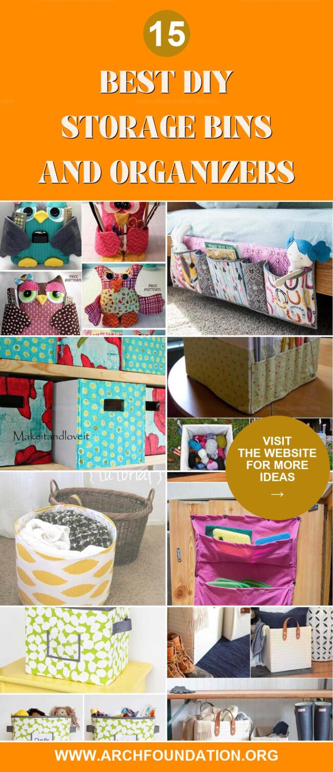 15 Handy DIY Storage Bins for Tidying Up