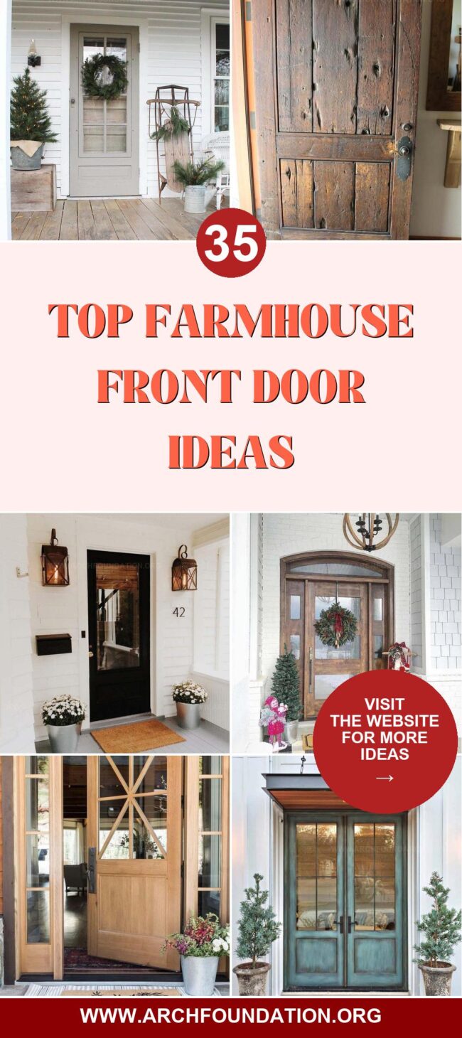 35 Charming Farmhouse Door Ideas for Your Entryway