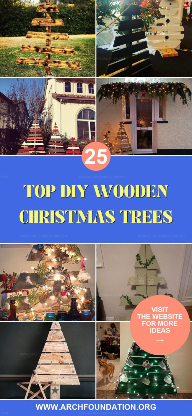 25 Creative Wooden Christmas Tree Projects