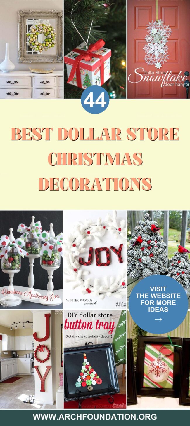 44 Dollar Store Christmas Decorations for Easy Festivity