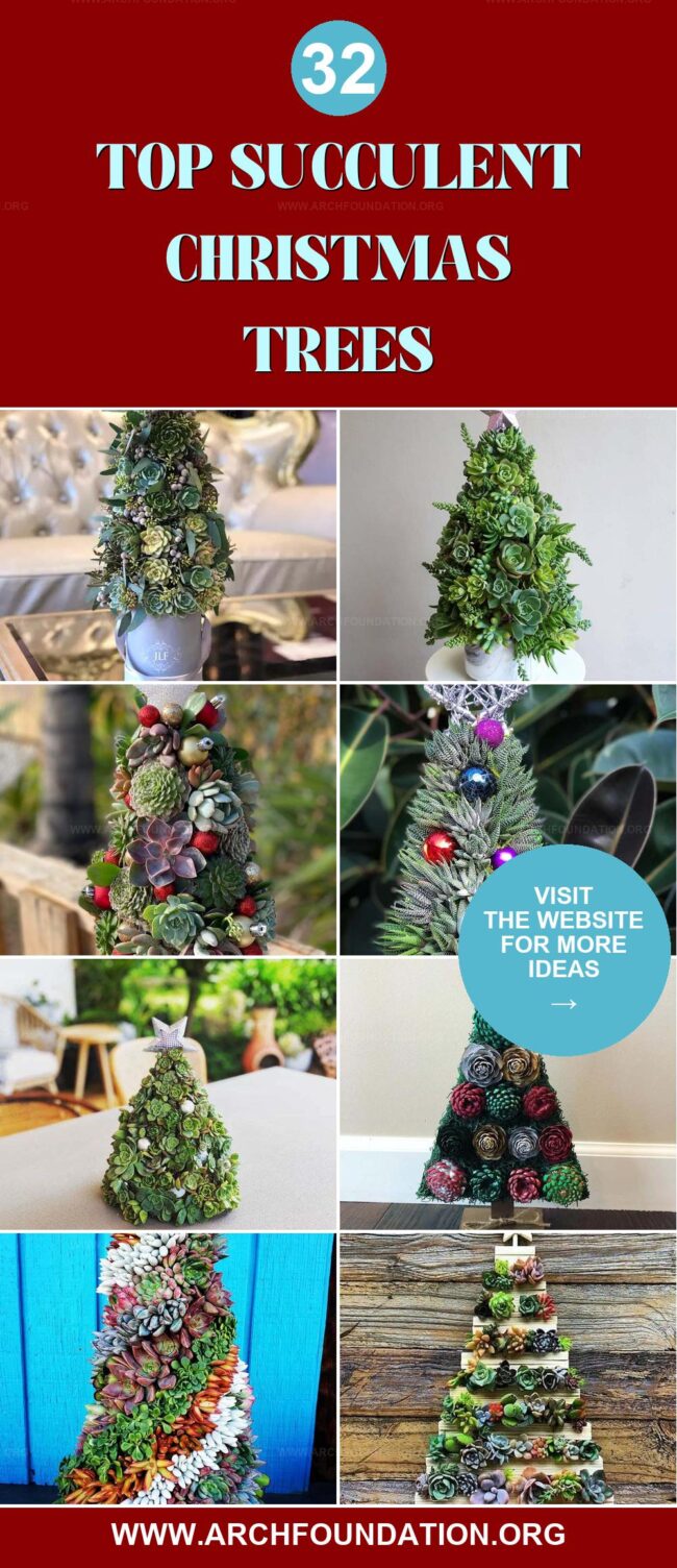 32 Creative Succulent Christmas Trees to Love