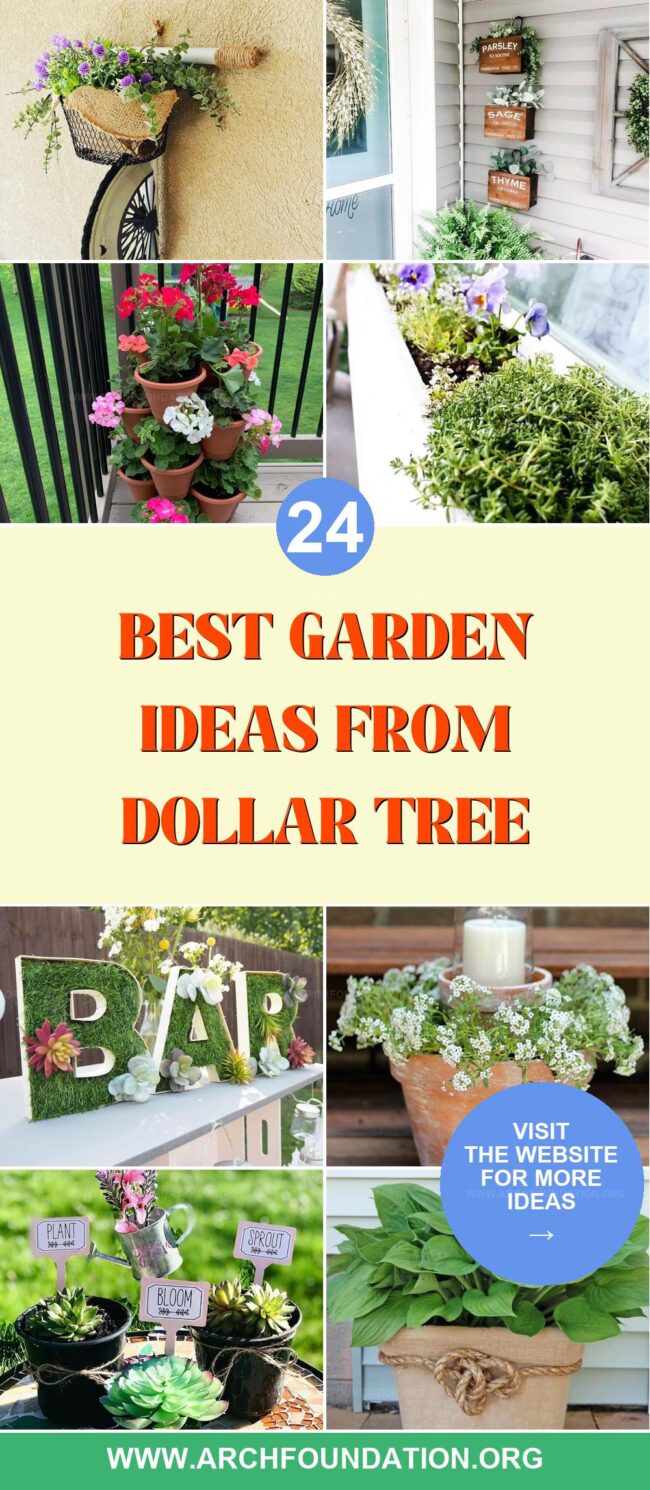 24 Low-Budget Garden Ideas from Dollar Tree