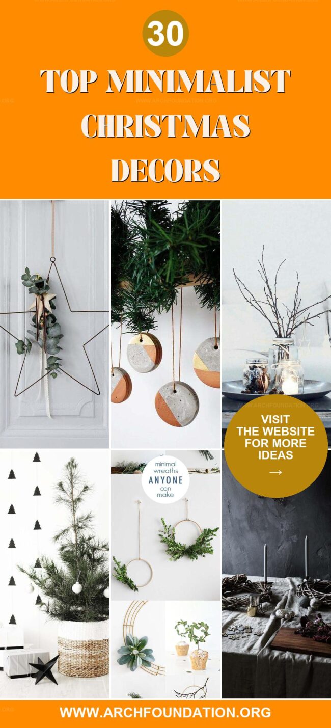 30 Minimalist Christmas Decors for Festive Charm