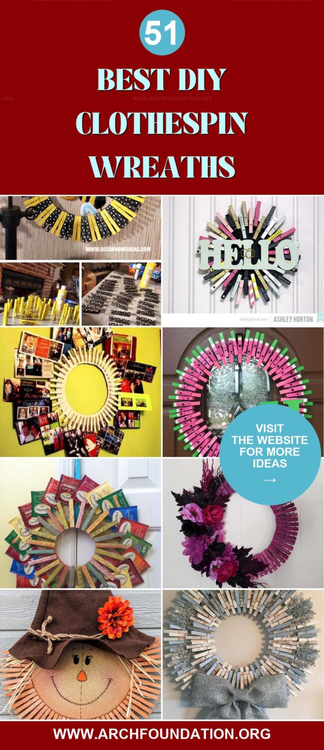 51 DIY Clothespin Wreath Projects to Try