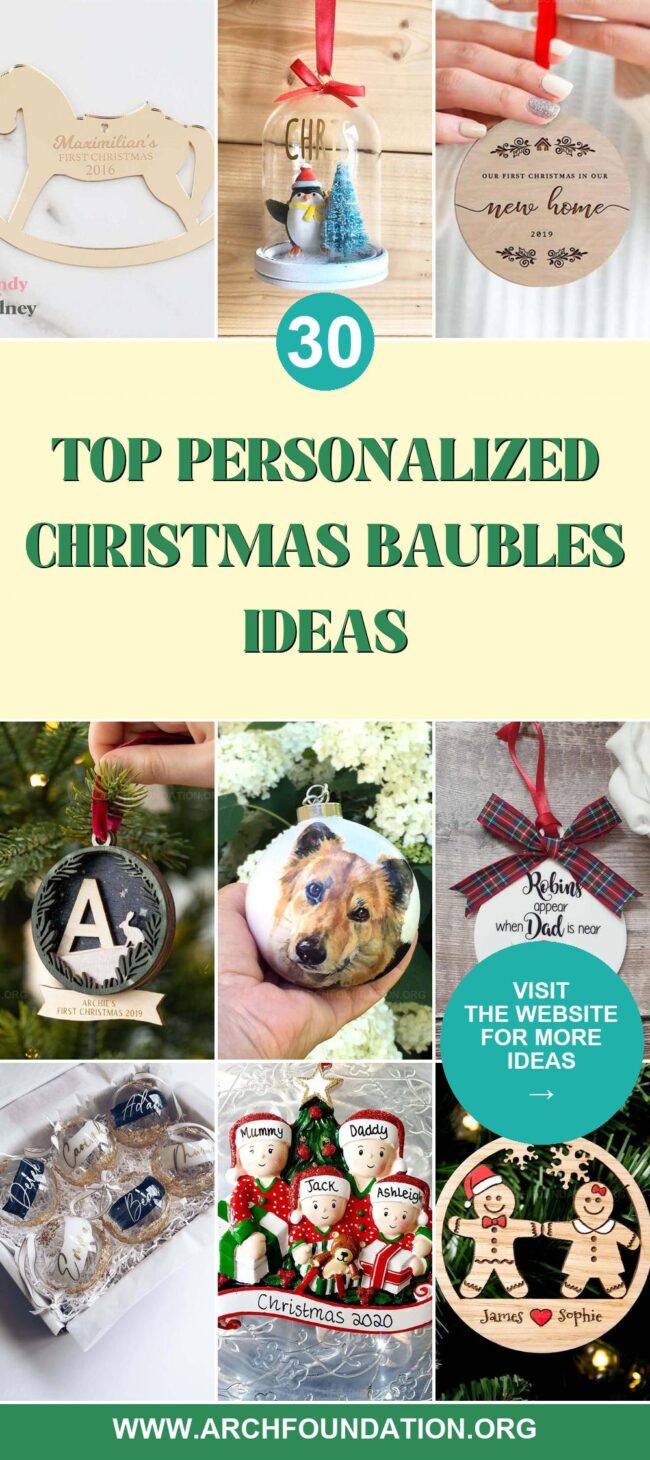 30 Personalized Baubles for Christmas Joy