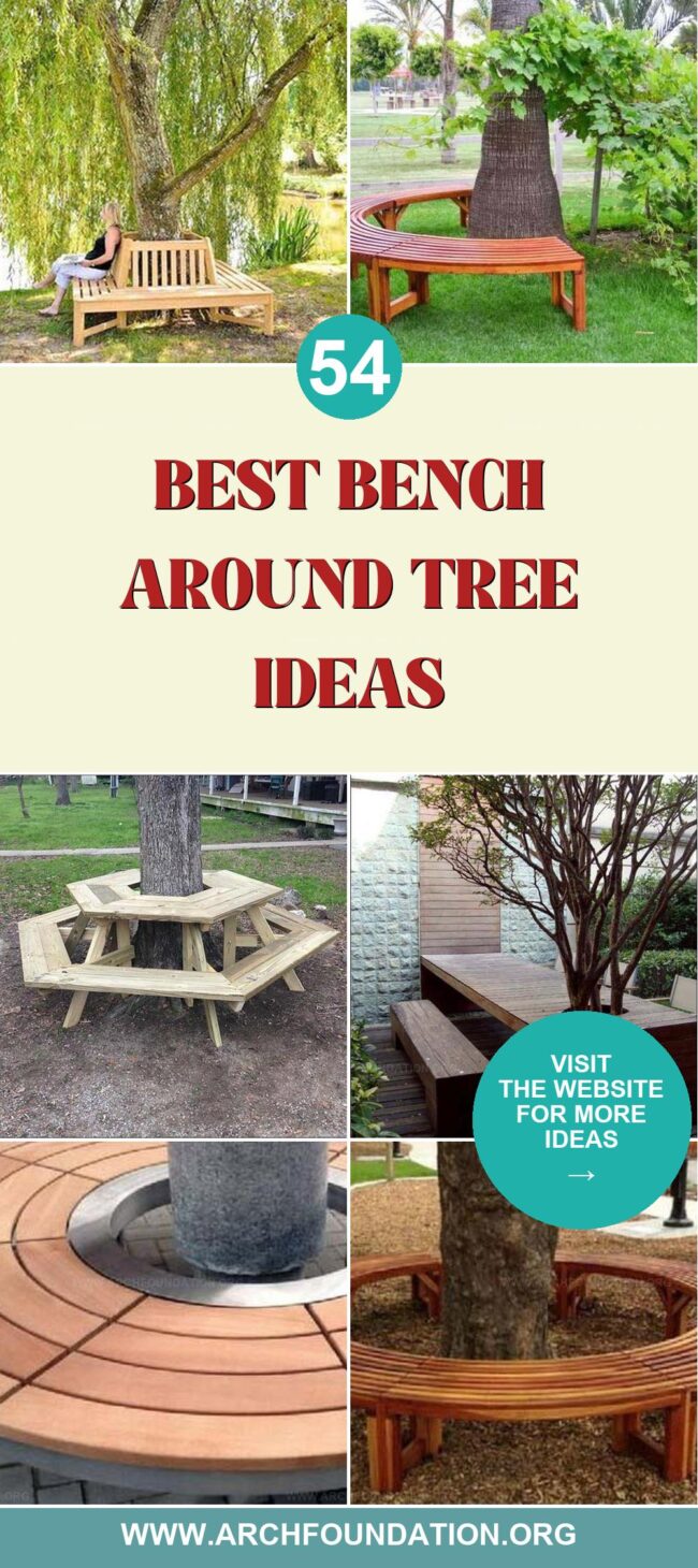 54 Beautiful Bench Around Tree Ideas to Transform Your Garden Space