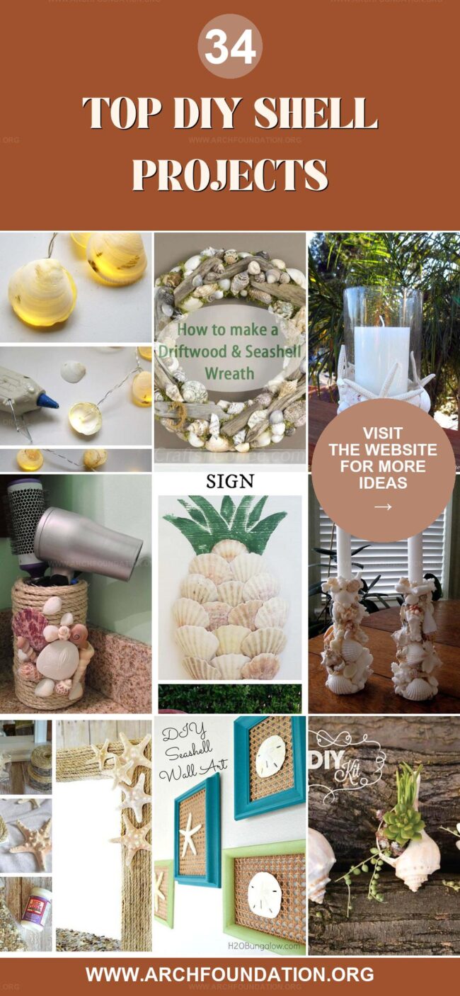 34 Charming DIY Shell Projects for Beach Decors