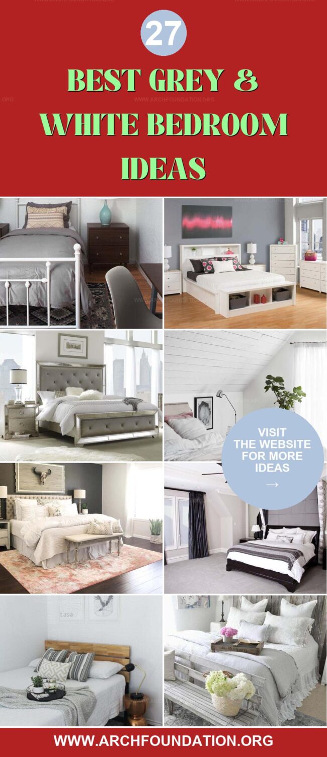 27 Best Grey and White Designs for a Peaceful Bedroom