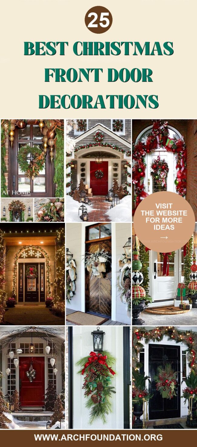 25 Bold Christmas Front Door Decorations for Joy