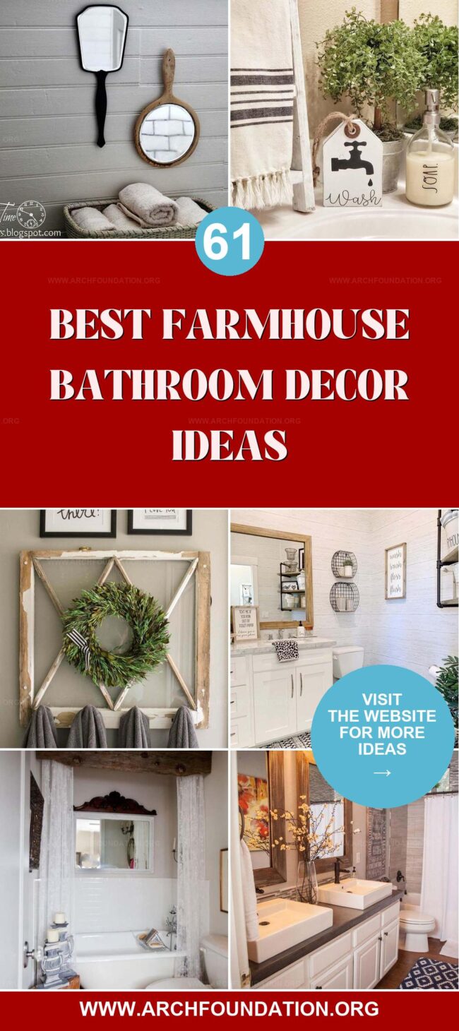 61 Beautiful Farmhouse Bathroom Decor Ideas for a Charming Retreat