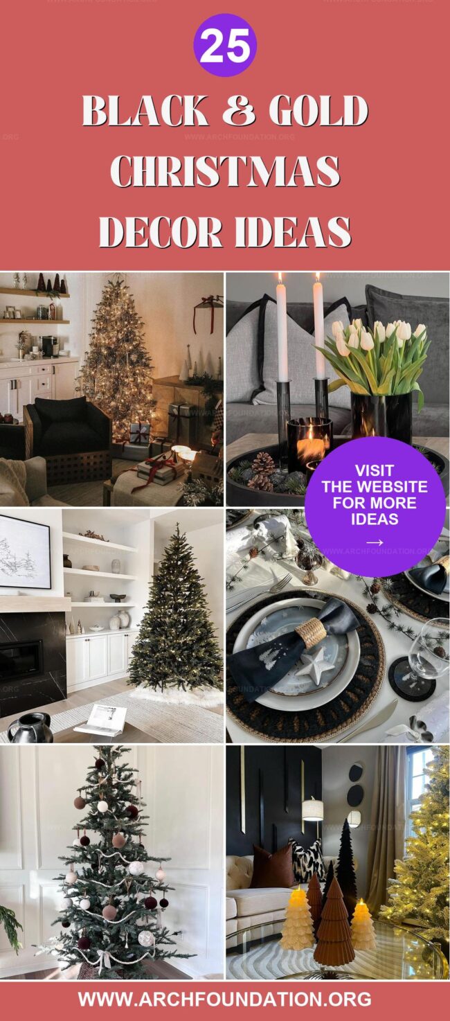 25 Black and Gold Christmas Decorations for a Luxe Holiday