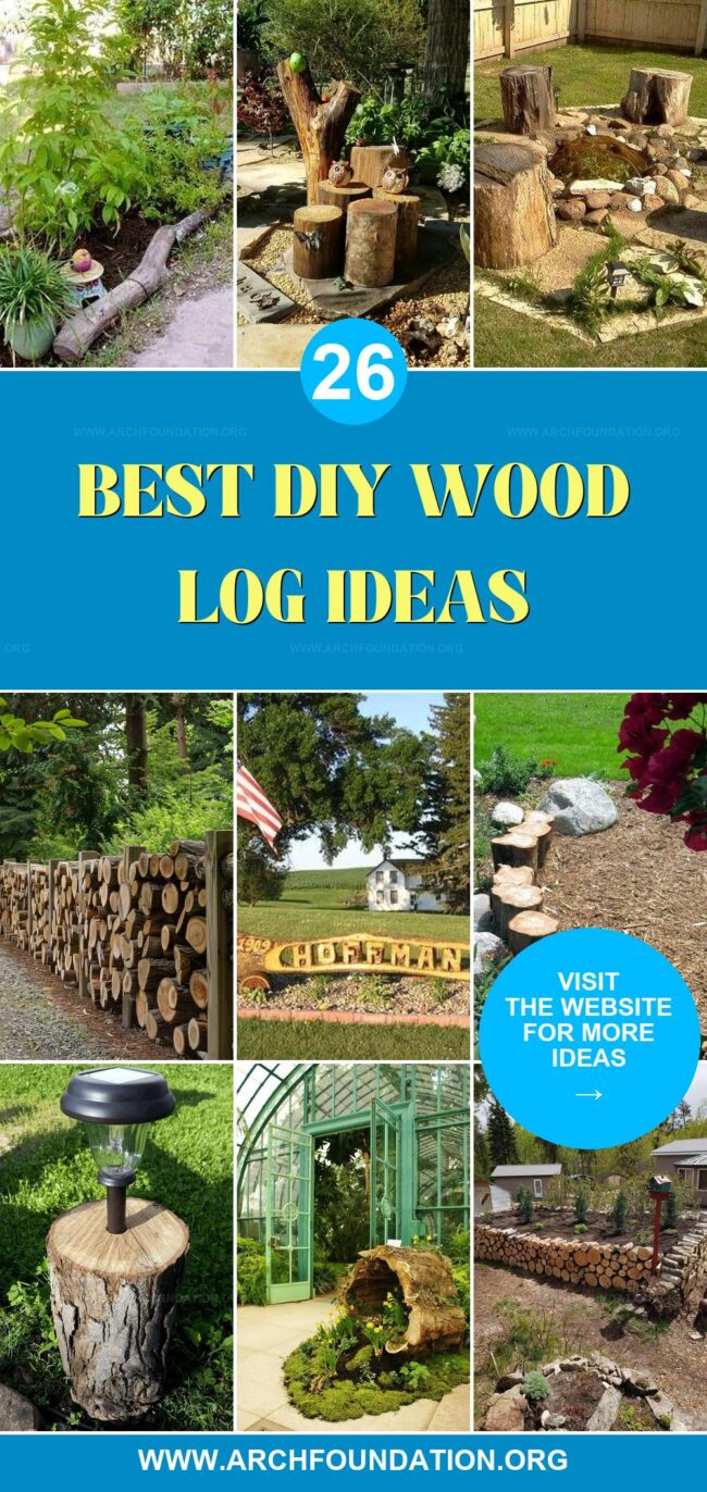 26 Fun DIY Wood Log Projects for Your Garden