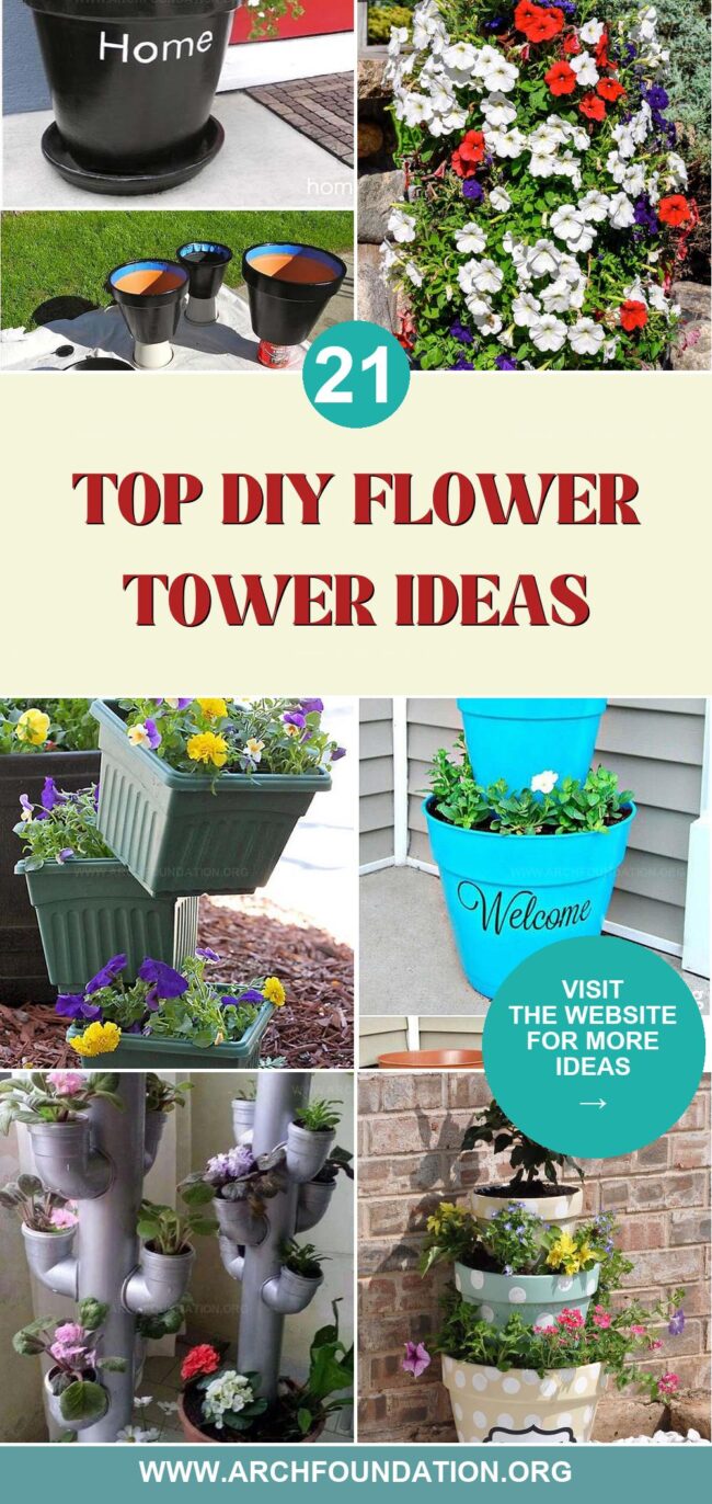 21 Best DIY Flower Towers for a Stunning Garden Look