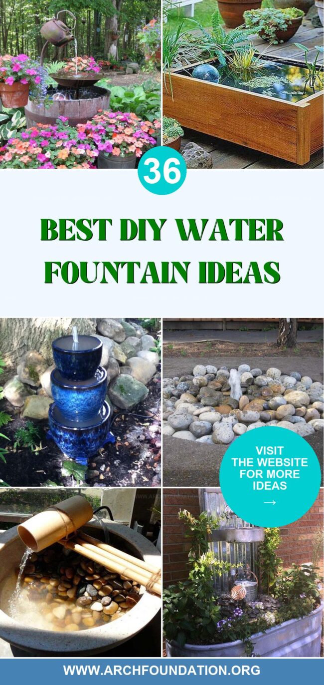 36 DIY Water Fountain Ideas for Budget-Friendly Decor