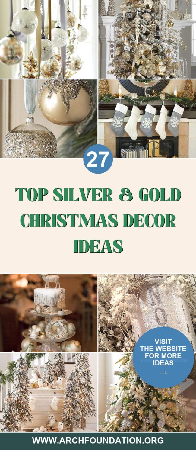 27 Top Silver & Gold Christmas Decor Ideas