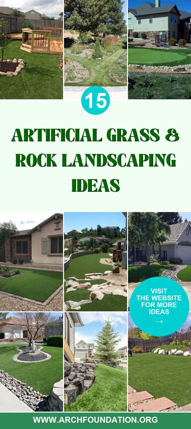 15 Landscaping Ideas with Artificial Grass and Rocks