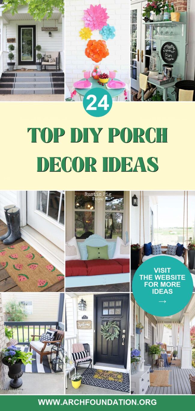 24 DIY Porch Decor Ideas to Boost Your Home's Charm