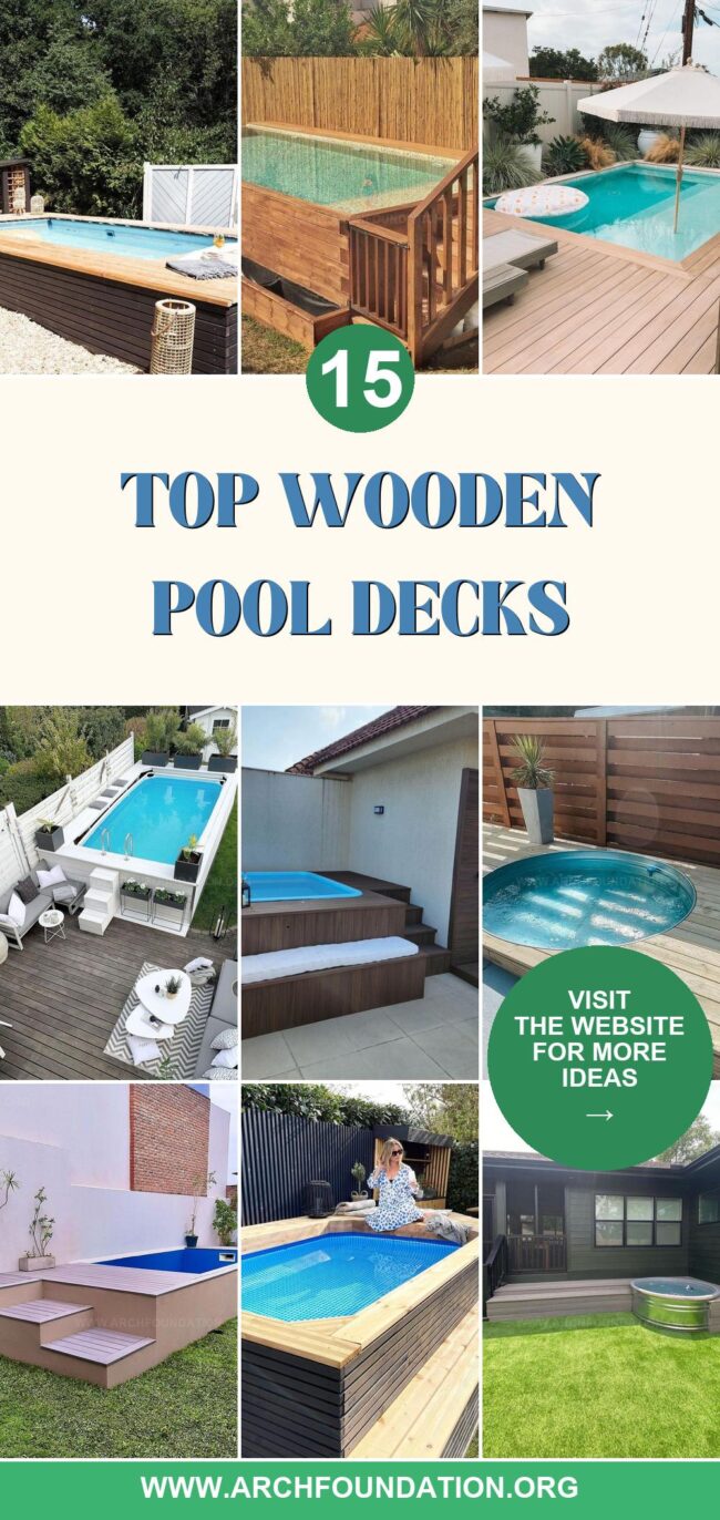 15 Stunning Wooden Pool Decks for a Backyard Oasis