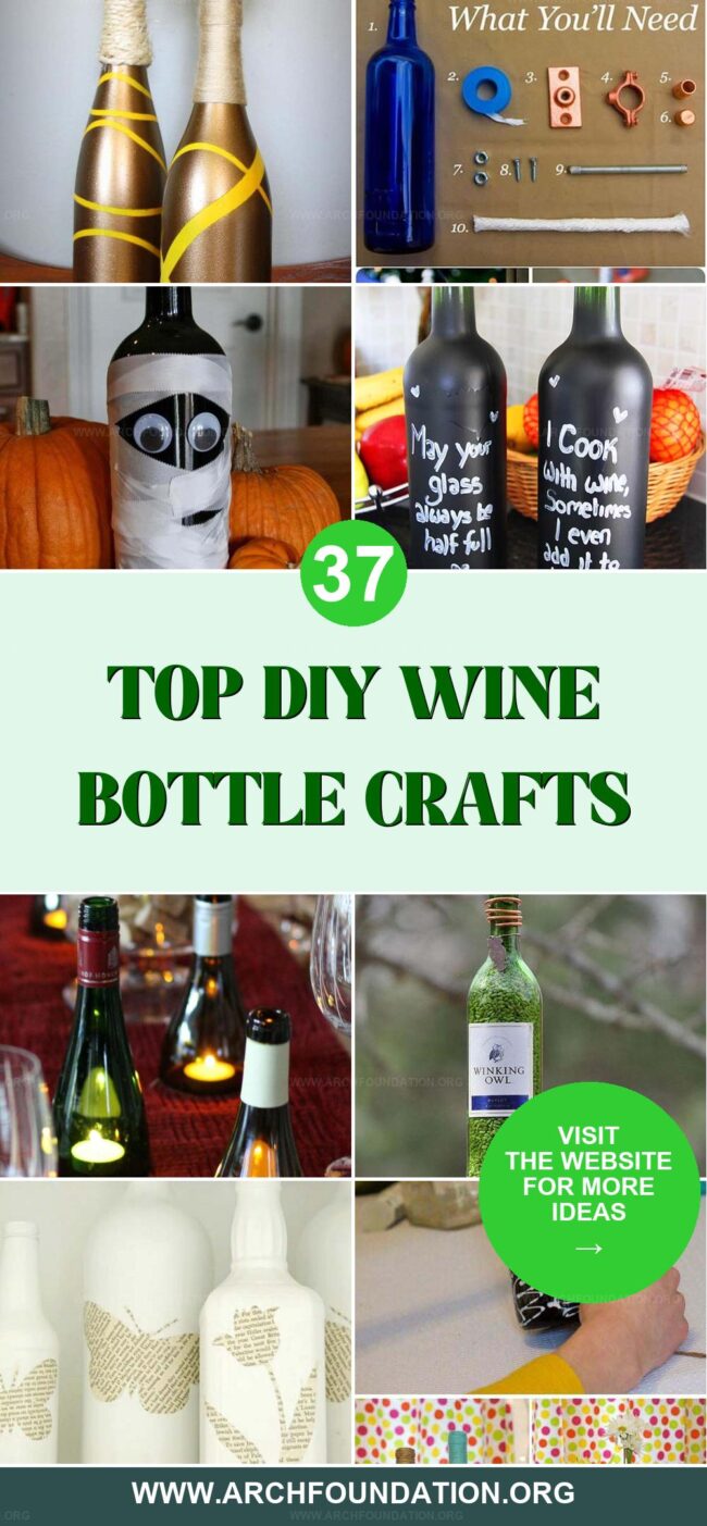 37 Creative DIY Wine Bottle Crafts You'll Love