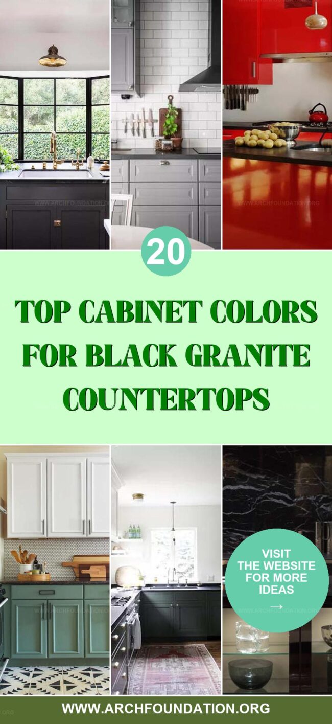 20 Top Cabinet Colors for Black Granite Countertops