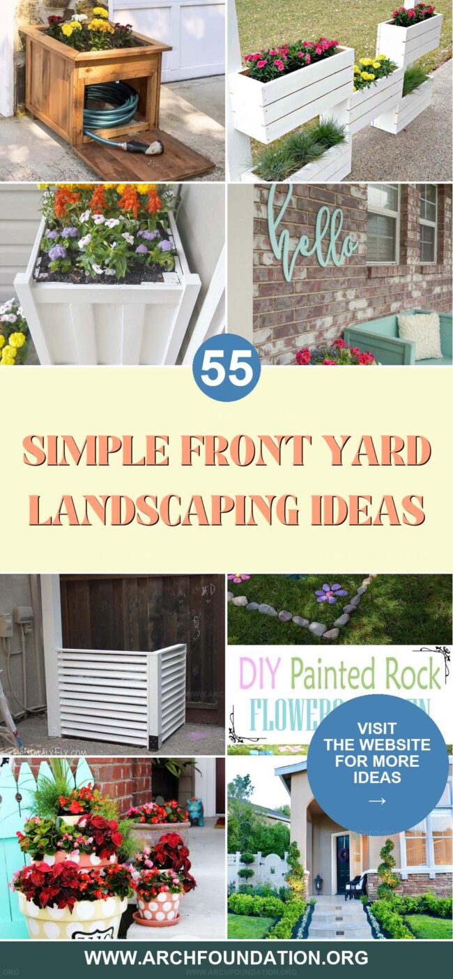 55 Affordable & Simple Front Yard Landscaping Ideas