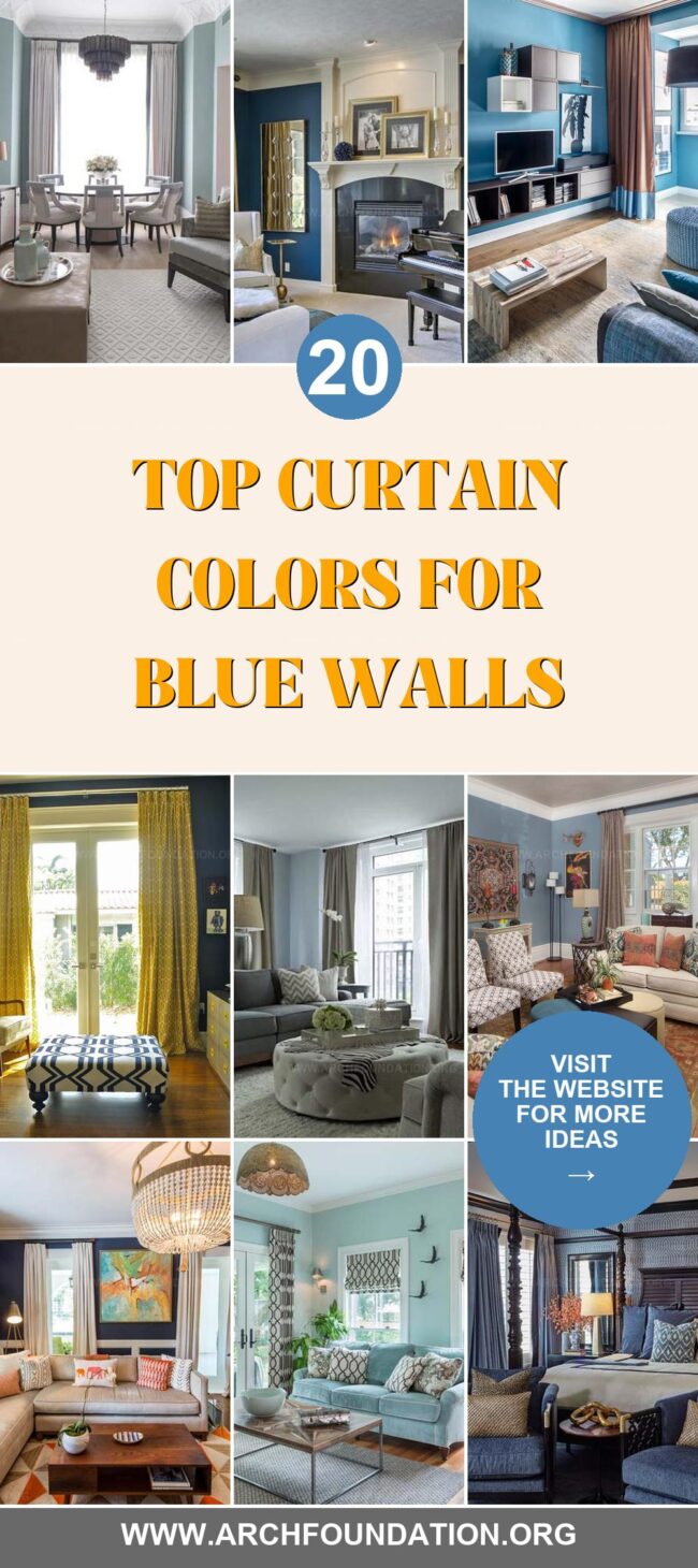 20 Perfect Curtain Colors for Blue Bedroom Walls