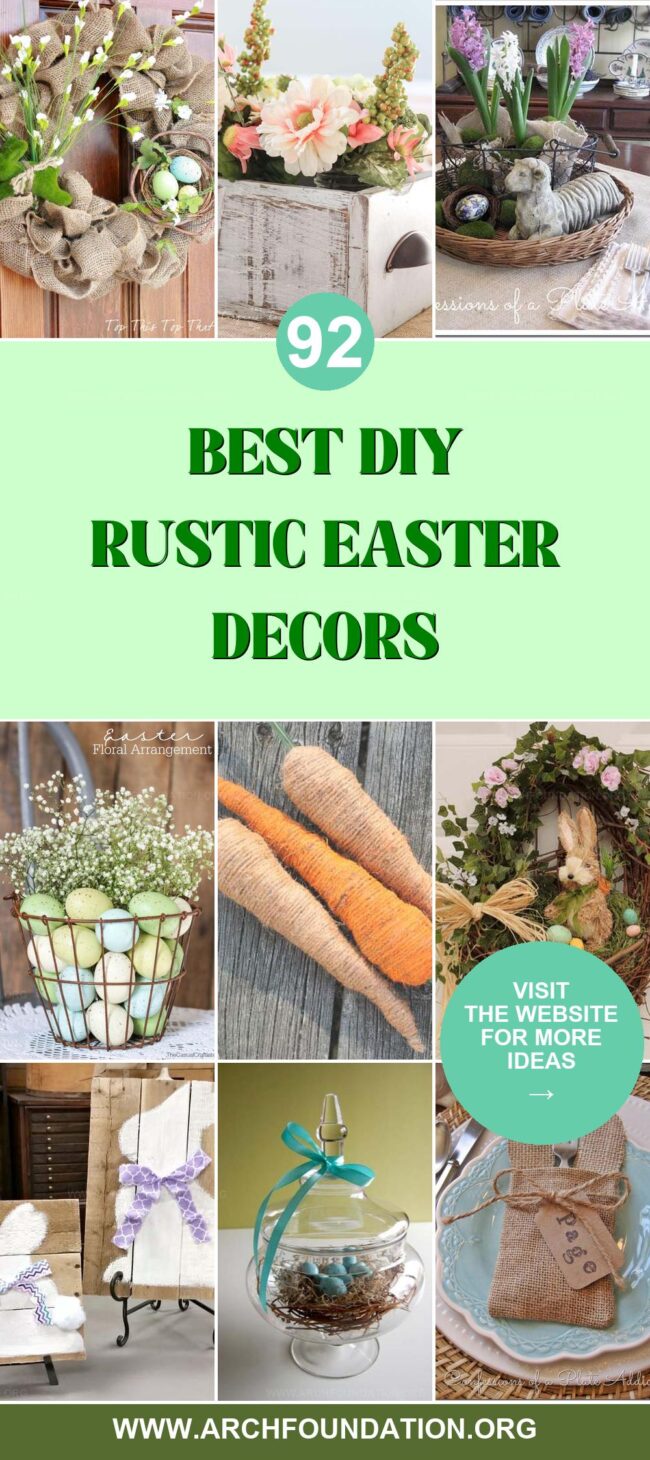 92 DIY Rustic Easter Decorations for a Cozy Home