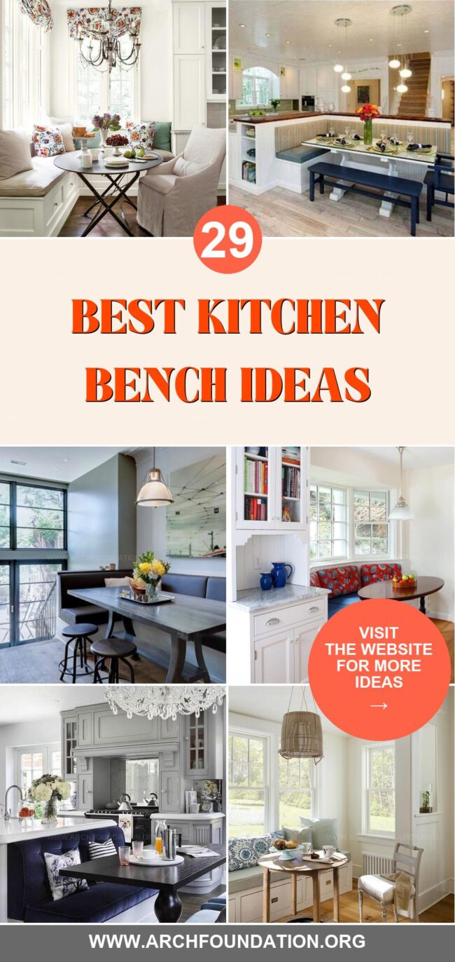 29 Functional Kitchen Bench Ideas for Comfort and Style