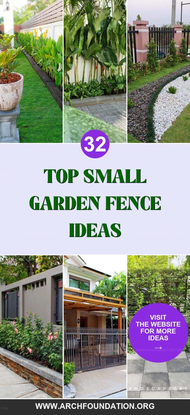 32 Landscaping Ideas for Small Gardens Around the Fence