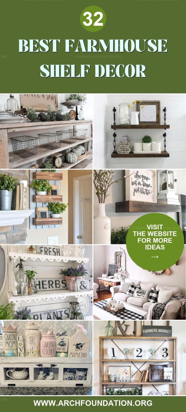 32 Best Farmhouse Shelf Decor Ideas for Your Home