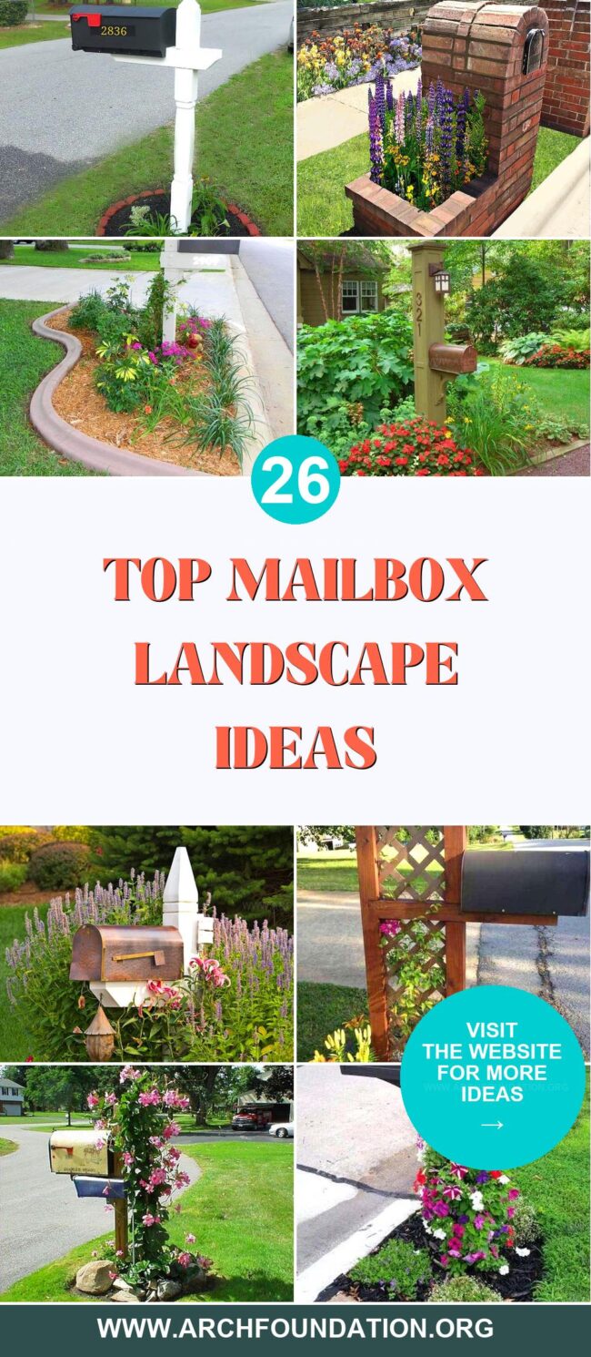 26 Mailbox Landscapes with Stunning Flower Beds